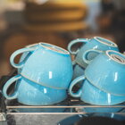 Loveramics Egg - cappuccino 200 ml - šálka s podšálkou ľadovomodrá