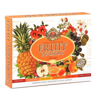 BASILUR Fruit Infusions Assorted, ovocný čaj, 60 porcii