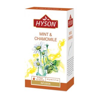 čaj porciovaný bylinný HYSON Mint and Chamomile - 40 g