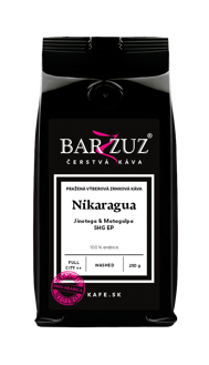 káva Barzzuz Nikaragua - Jinotega & Matagalpa, SHG EP, praná, 250 g