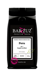káva Barzzuz - Peru Yanesha, Grade 1, BIO, praná