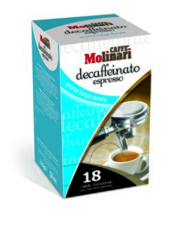 kávová kapsula Caffé MOLINARI PODy bezkofein 7g - bal. 18 ks