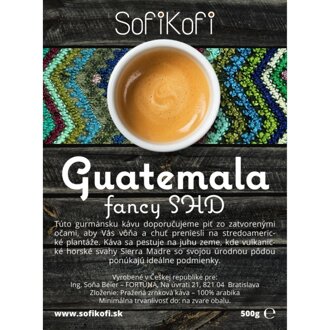 káva zrnková SofiKofi Guatemala fancy SHD 100 % Arabika 500 g
