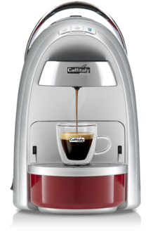 kávovar Caffitaly S 16 Diadema červeno - strieborný