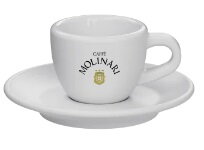 CAFFÉ MOLINARI šálka s podšálkou Espresso biela lesklá 70 ml