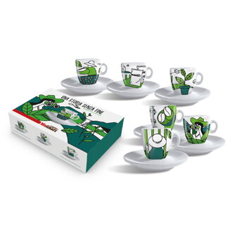 set šálok Caffé Molinari Green Collection espresso 6 ks