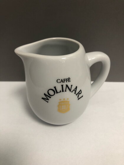 CAFFÉ MOLINARI  džbánik na mlieko biely lesklý 