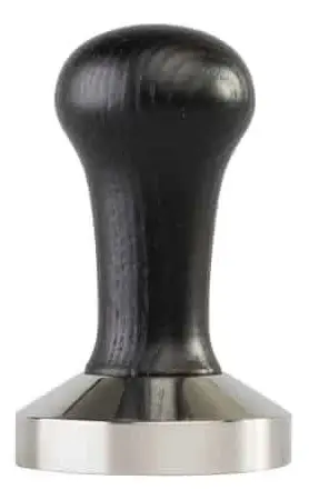 Tamper 58.4mm Flat - BLACK WOOD and STAINLESS STEEL - PRECISION