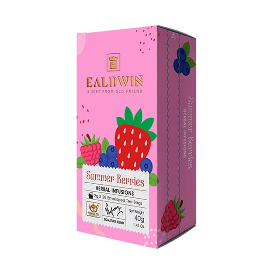 čaj porciovaný  EALDWIN Summer Berries, ovocný čaj (20 x 1,5g)
