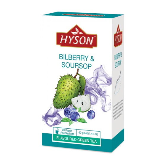 čaj porciovaný zelený HYSON Bilberry and Soursop - 40 g