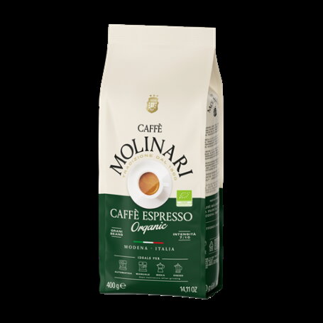 CAFFÉ MOLINARI Caffé Espresso Organic 400 g zrnková káva