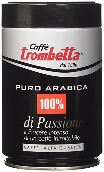 káva Trombetta 100% Arabica 250g - mletá v plechovici