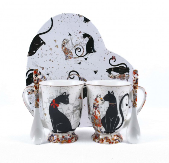 Set šálky na čaj mačky 280ml - 2ks
