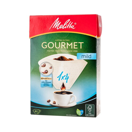 papierový filter Melitta Gourmet Mild 1x4 / 80 ks